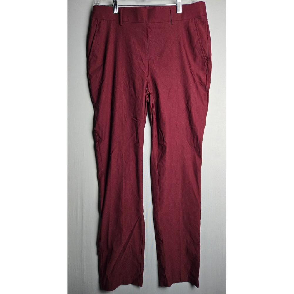 Rafaella Womens Burgundy Straight Leg Dress Pants Size 6 RSBFE049